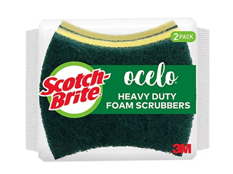 Scotch brite foam sponge 2pk heavy duty