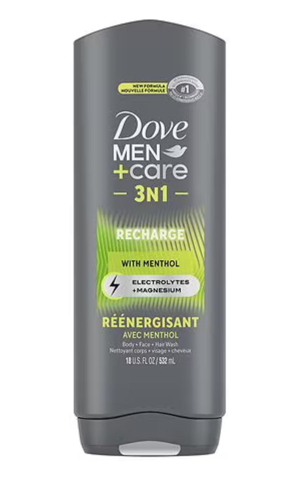 Dove men body wash/face/hair 18oz