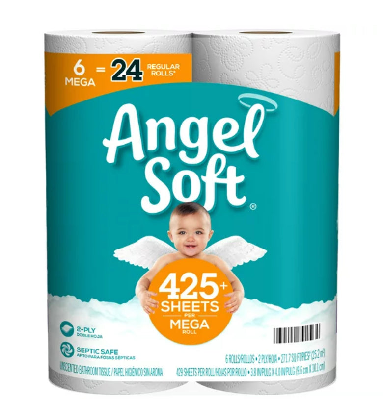 Angel soft toilet paper 6=24