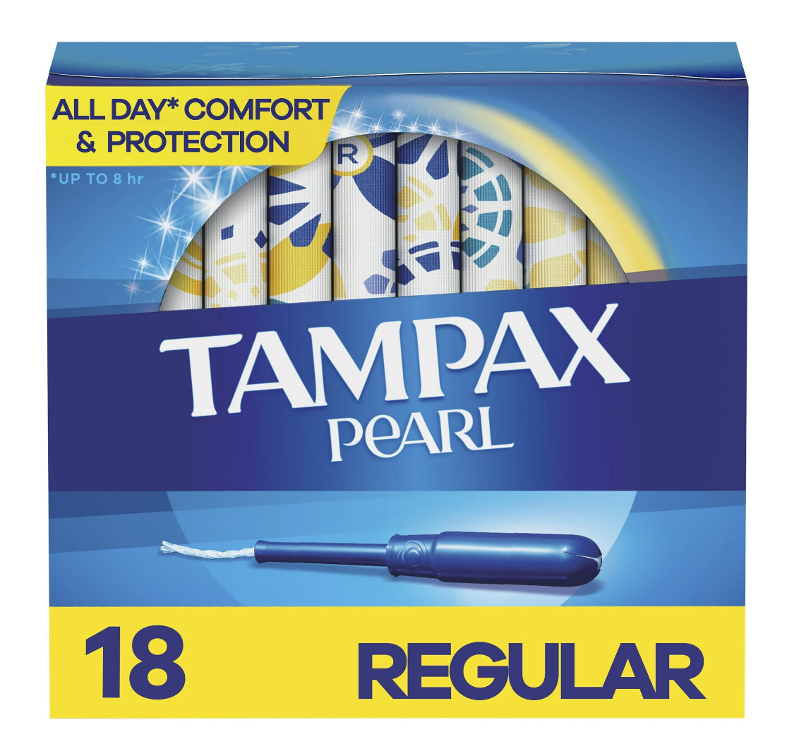 Tampax pearl 18ct regular tampons