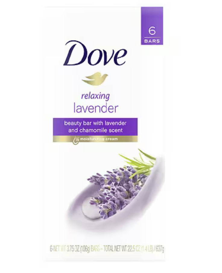 Dove bar soap 6pk lavender