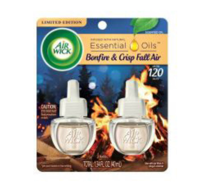 Air wick bonfire and crisp fall air 2pk refills
