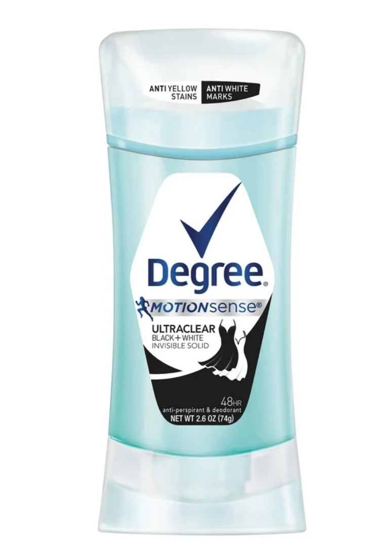 Degree ultra clear black and white 2.6oz
