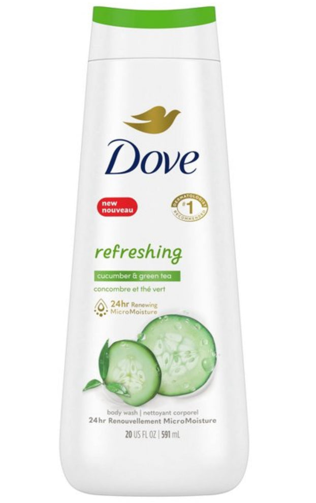 Dove body wash 20oz cucumber and green tea