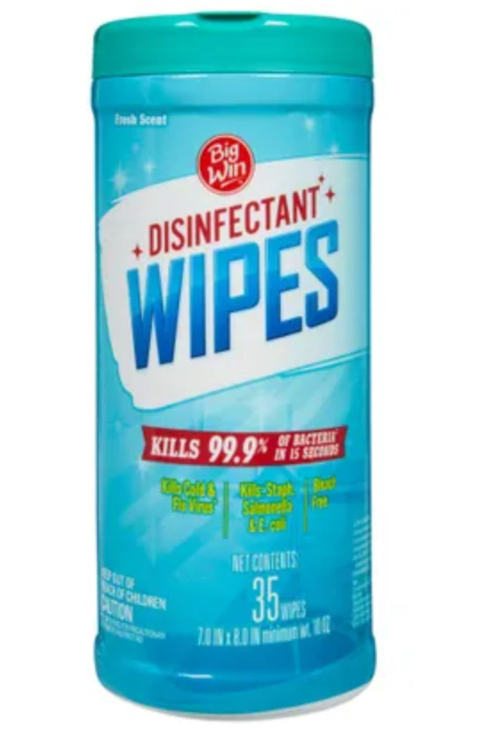 Big win disinfectant wipes 35ct