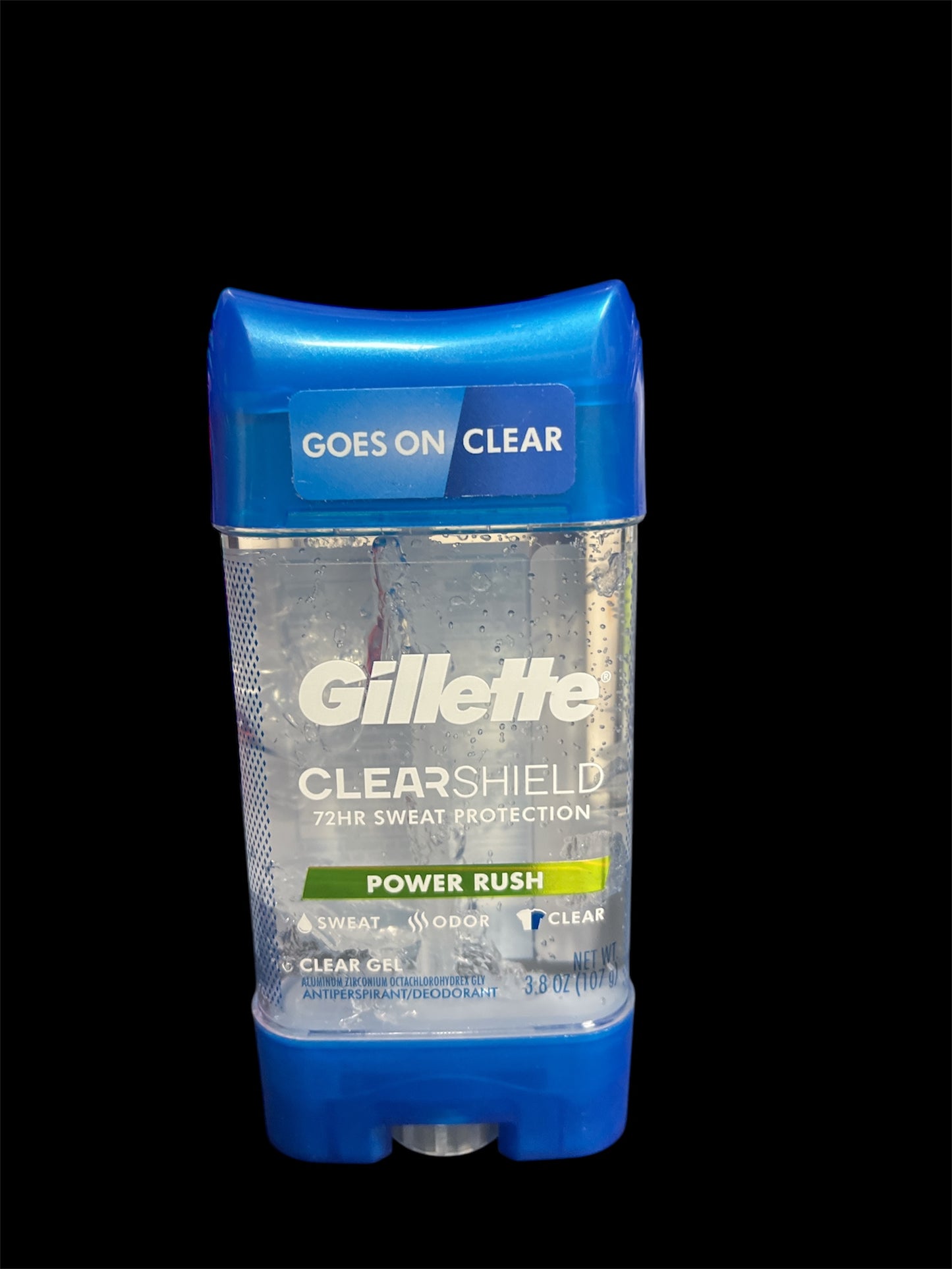 Gillette clear shield clear gel 3.8oz antiperspirant deodorant