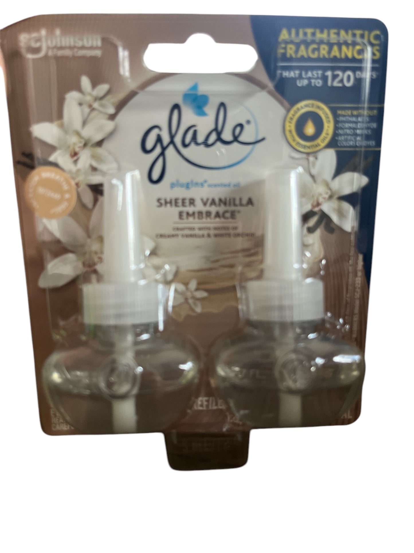 Glade 2pk refills sheer vanilla embrace