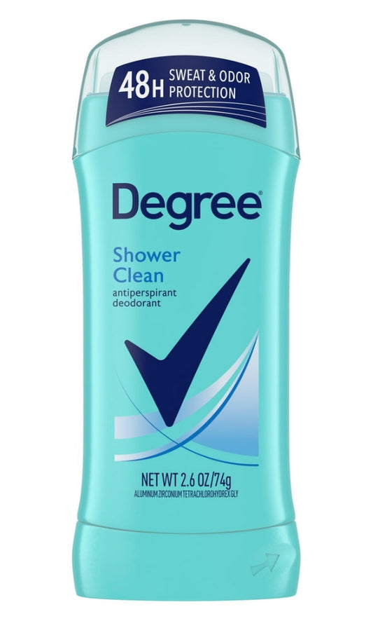 Degree antiperspirant deodorant 2.6oz shower clean