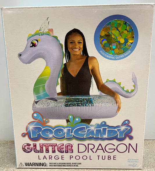 Pool candy glitter dragon large pool tube