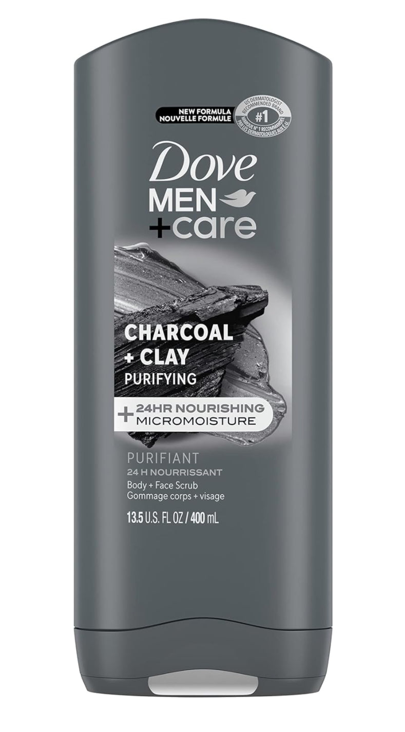 Dove men body wash 13.5oz charcoal and clay