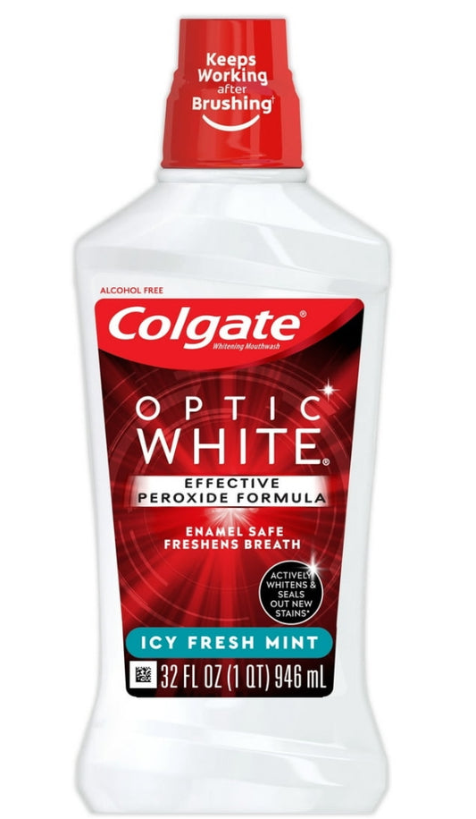 Colgate optic white mouthwash 16oz icy fresh mint