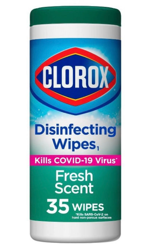 Clorox disinfectant wipes 35ct fresh scent
