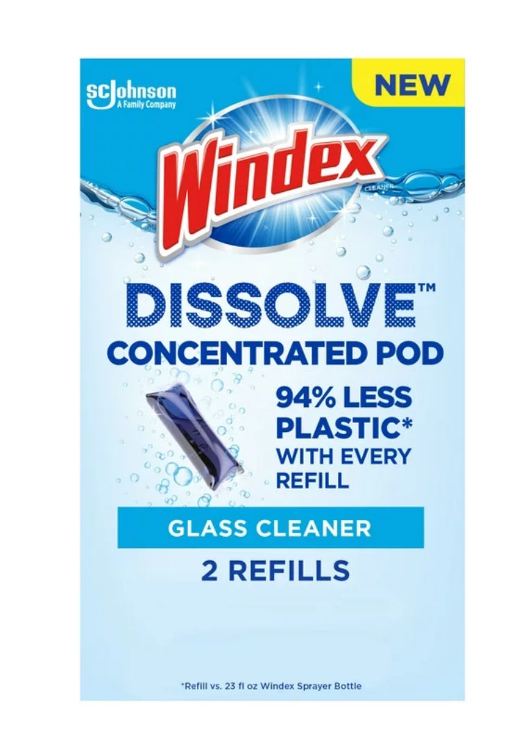 Windex dissolve concentrated pods 2pk