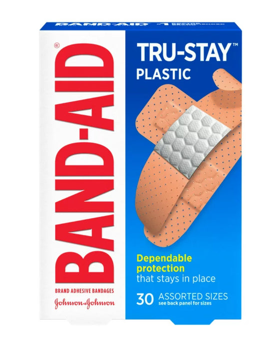 Band-aid tru-stay plastic 30ct
