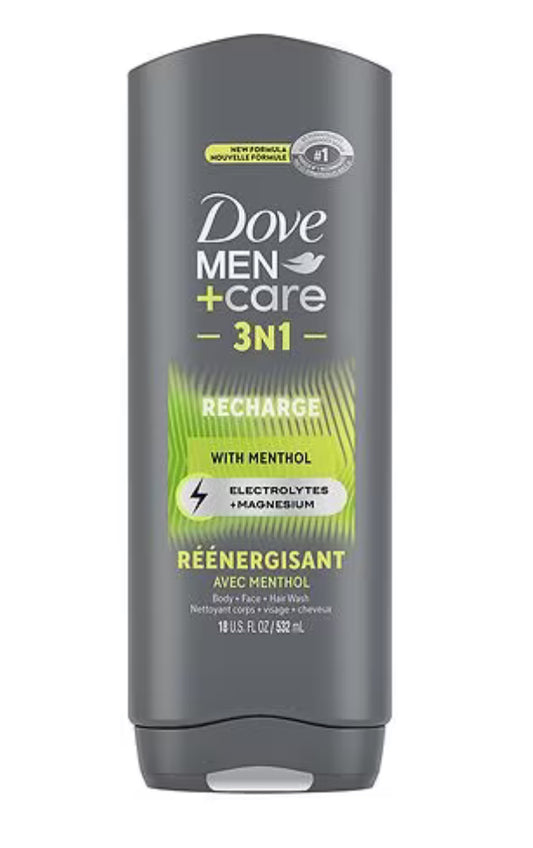 Dove men body wash/face/hair 18oz