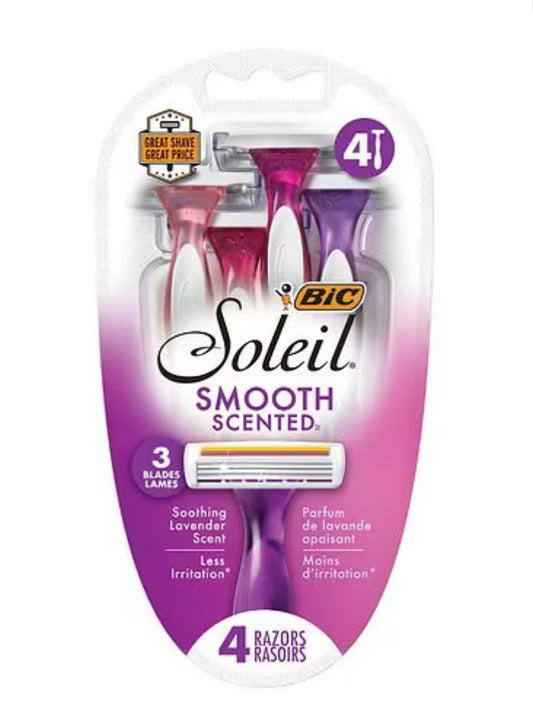 Bic soleil smooth scented 4ct razors