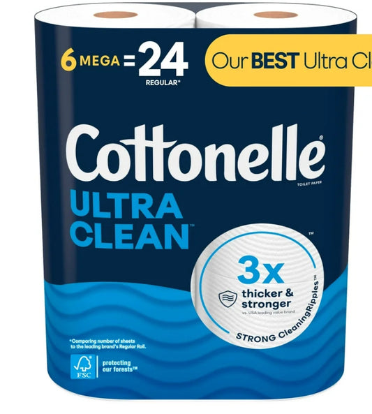 Cottonelle 2ply 6=24 ultra clean