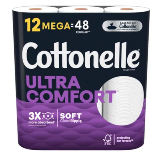 Cottonelle ultra comfort 12=48 toilet paper