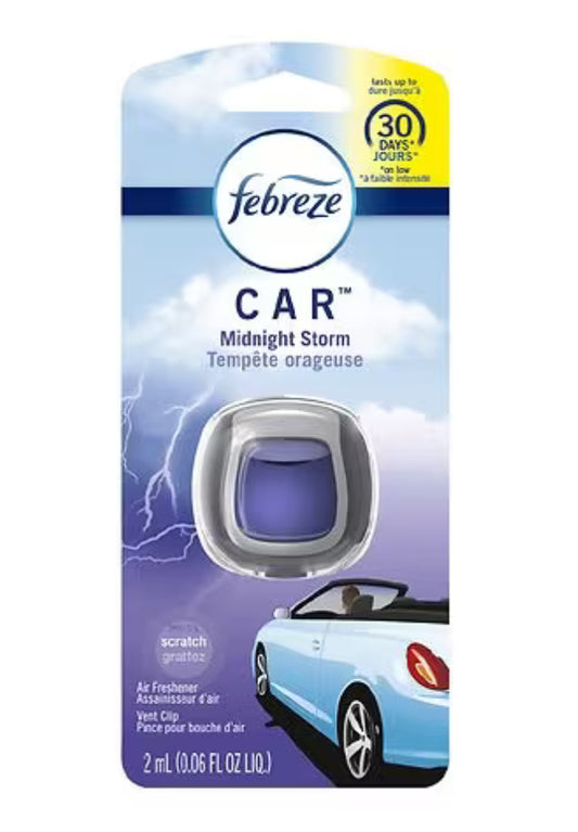 Febreze car vent 1ct midnight storm