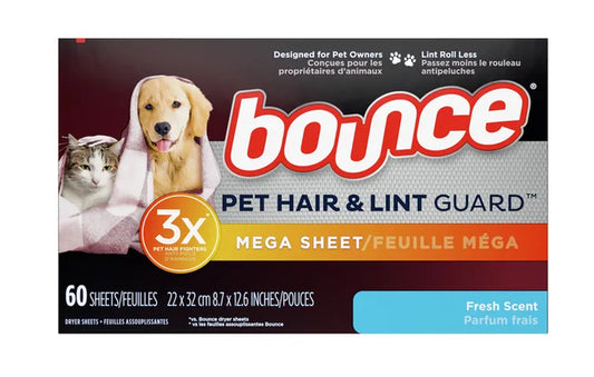 Bounce pet dryer sheets 60ct