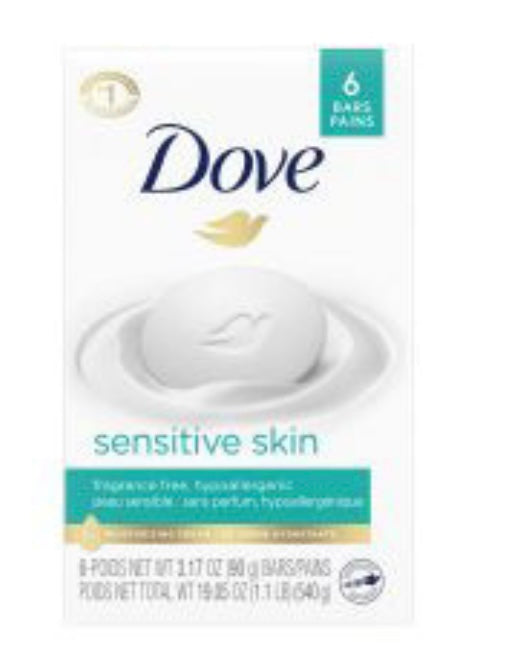 Dove bar soap 6pk sensitive skin