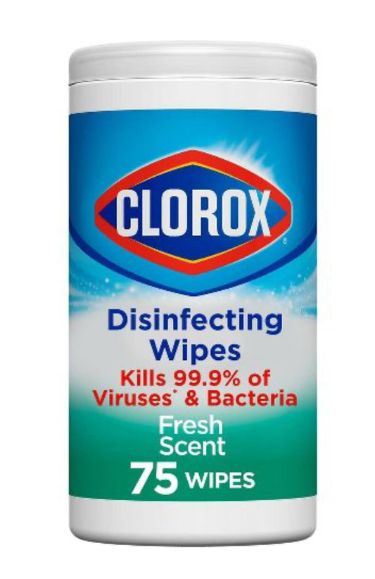 Clorox disinfectant wipes 75ct fresh scent
