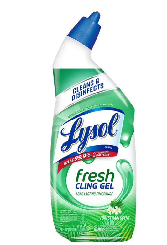 Lysol toilet cleaner 24oz fresh cling gel
