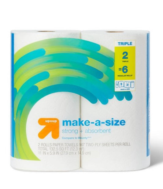 Up & up make a size paper towel 2=6