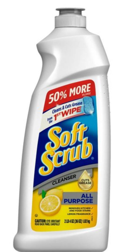 Soft scrub cleaner 36oz lemon