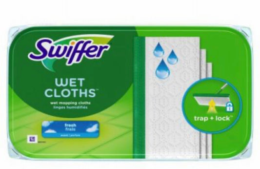 Swiffer wet cloths 12ct fresh scent