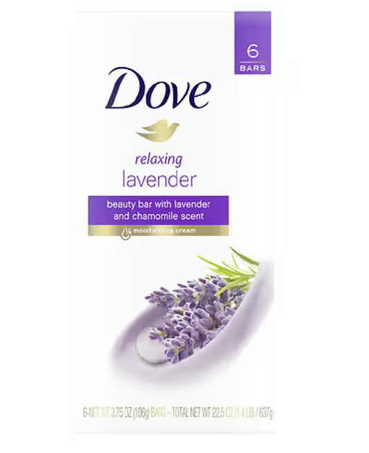 Dove bar soap 6pk lavender