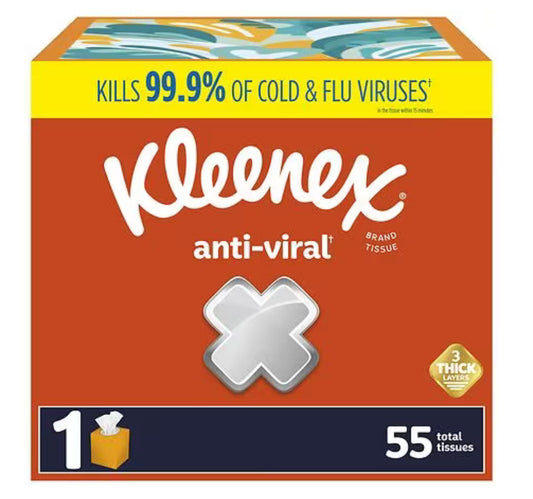 Kleenex tissues 55ct anti viral