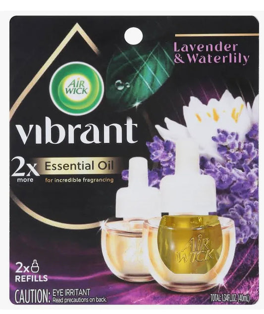 Air wick vibrant refills 2pk lavender & waterlily