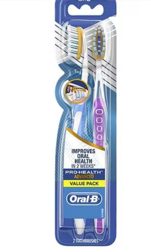Oral b prohealth advanced proflex medium toothbrush 2ct