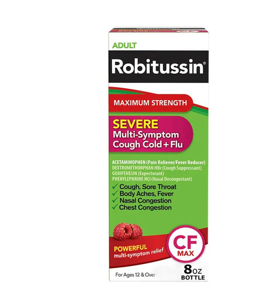 Robitussin sever multi symptom cough cold and flu 4oz ADULT