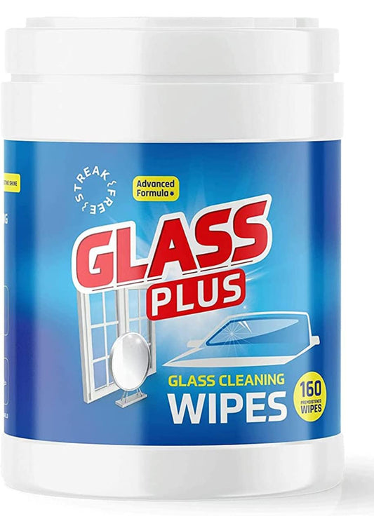 Glass plus wipes 160ct