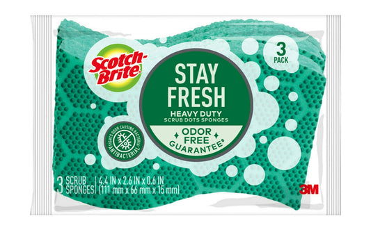 Scotch-brite stay fresh 3pk sponges