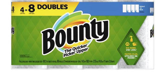 Bounty 4=8 paper towels
