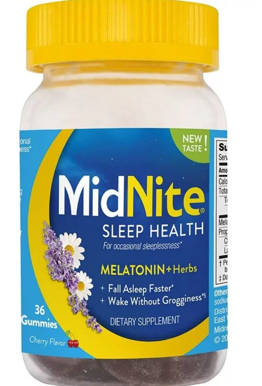 Midnight melatonin and herbs gummies 36ct