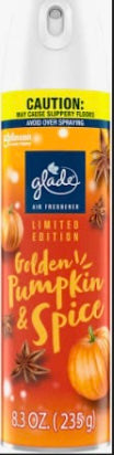 Glade air freshener spray 8.3oz pumpkin & spice