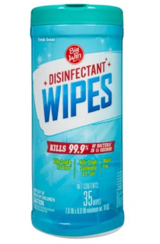 Big win disinfectant wipes 35ct