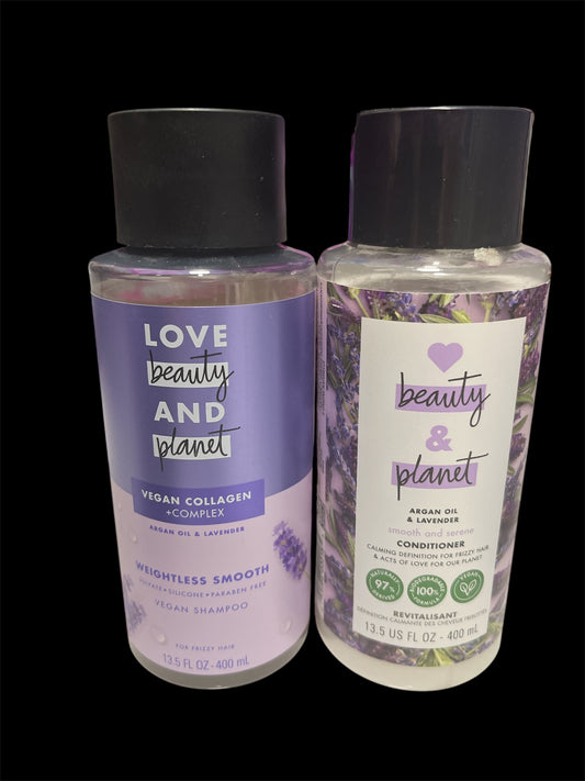 Love beauty & planet shampoo conditioner SET weightless smooth 13.5oz