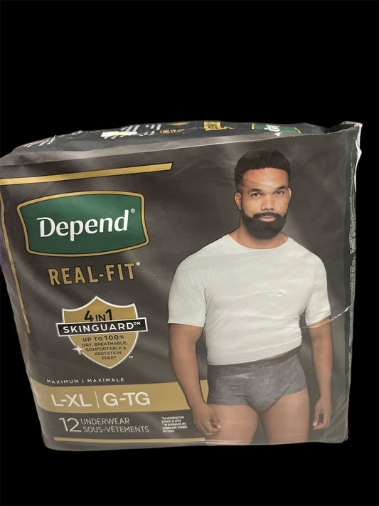 Depend underwear size L/XL 12ct real fit