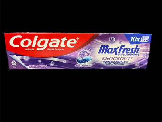 Colgate maxfresh 6oz toothpaste mint fusion