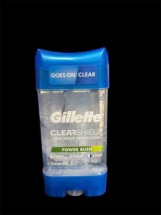 Gillette clear shield clear gel 3.8oz antiperspirant deodorant