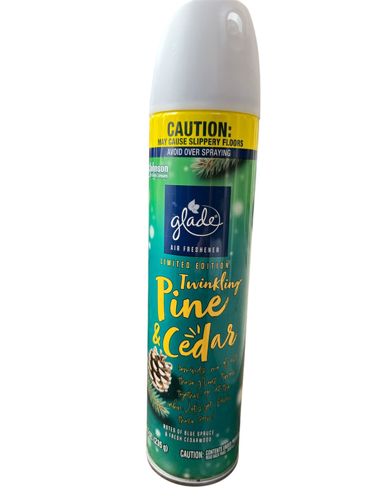 Glade air freshener spray 8.3oz pine & cedar